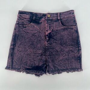 Tie Dye Pink Purple Rough Hem Jean Shorts Size 23 Women’s
